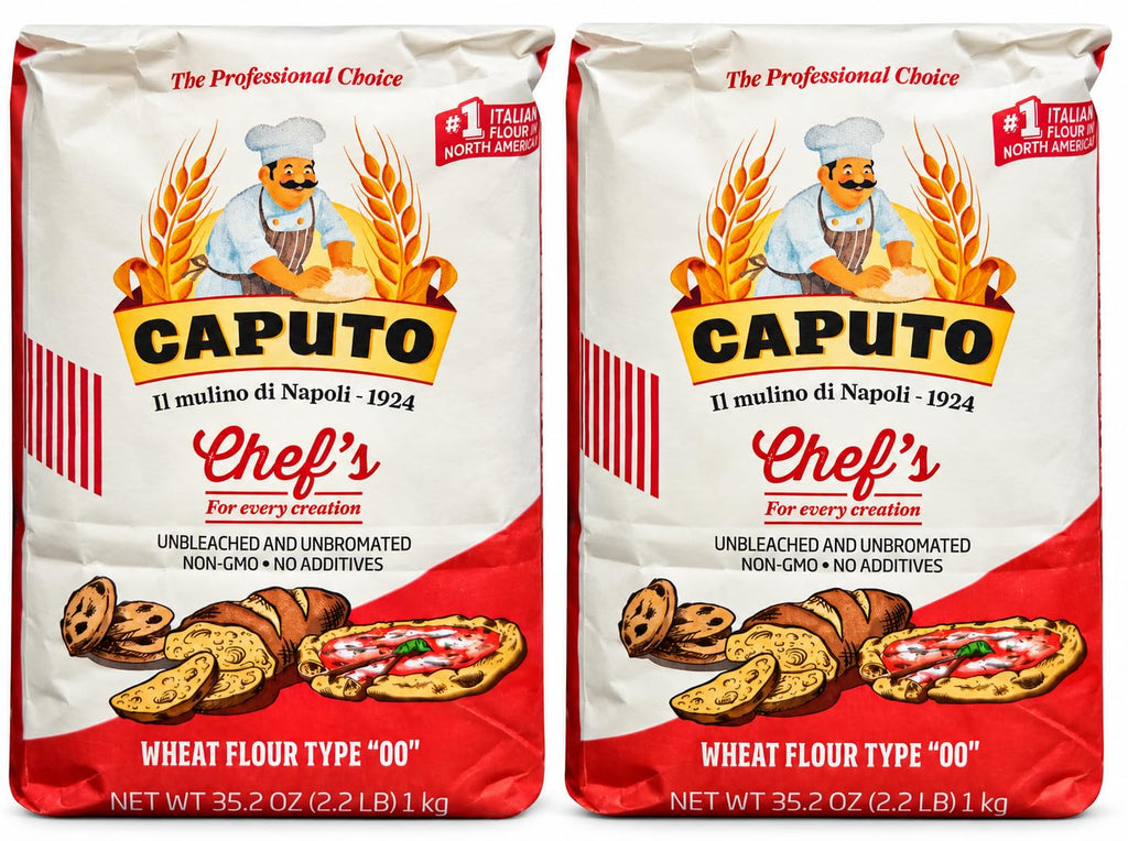 Antimo Caputo Chefs Flour 2.2 LB (Pack of 2) - Italian Double Zero 00 - Soft Wheat for Pizza Dough, Bread, & Pasta