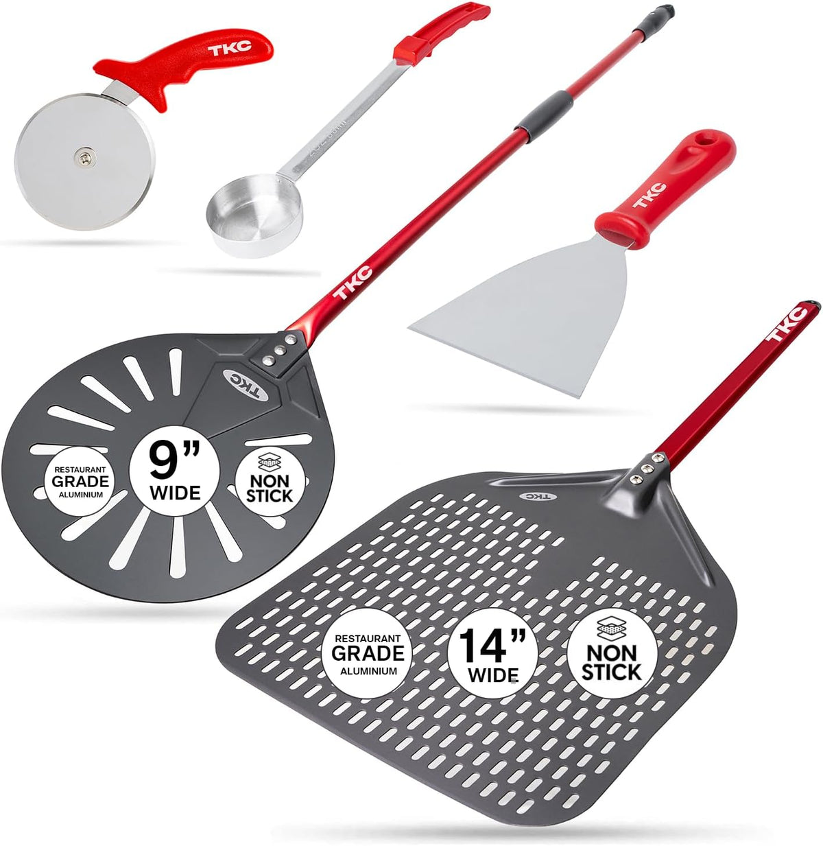 TKC Pizza Making Kit – Peel, Turning Peel & Cutter