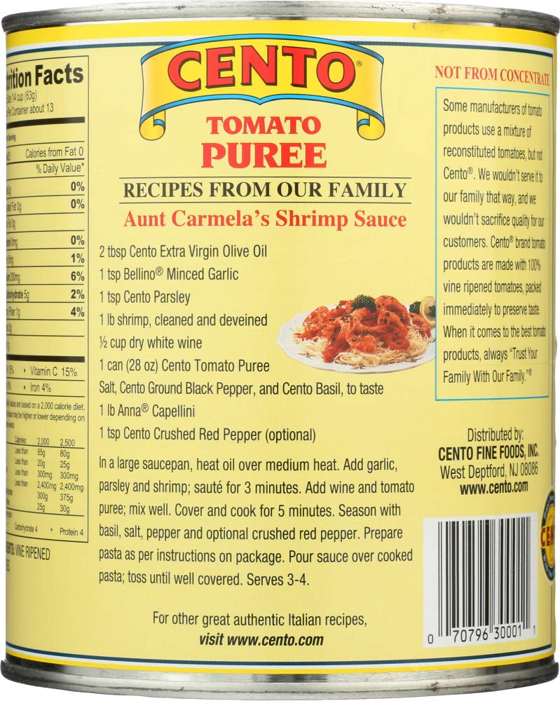 Cento Tomato Puree – 6 x 28 oz