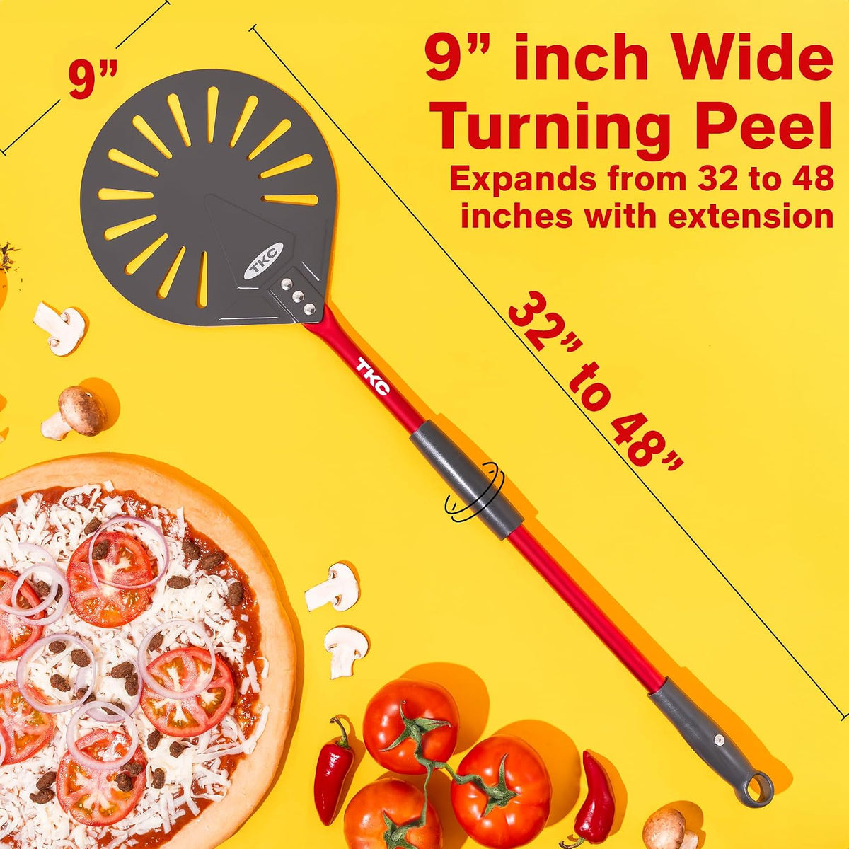 TKC Pizza Making Kit – Peel, Turning Peel & Cutter