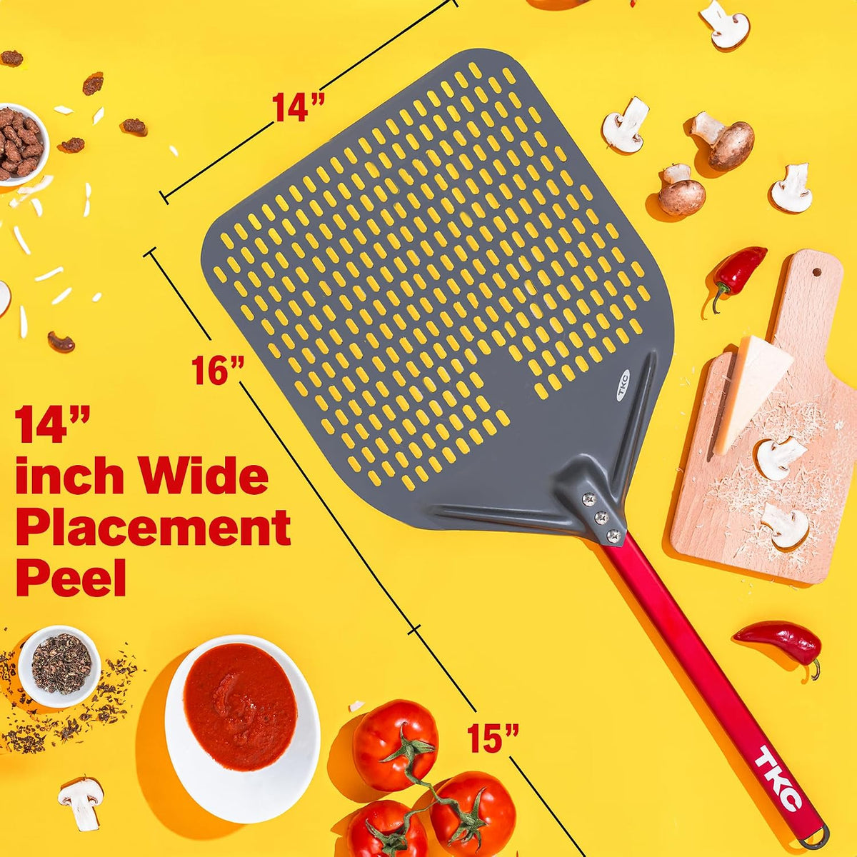 TKC Pizza Making Kit – Peel, Turning Peel & Cutter