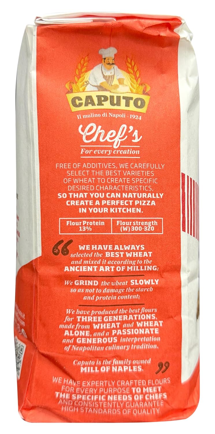 Antimo Caputo Chefs Flour 2.2 LB (Pack of 2) - Italian Double Zero 00 - Soft Wheat for Pizza Dough, Bread, & Pasta