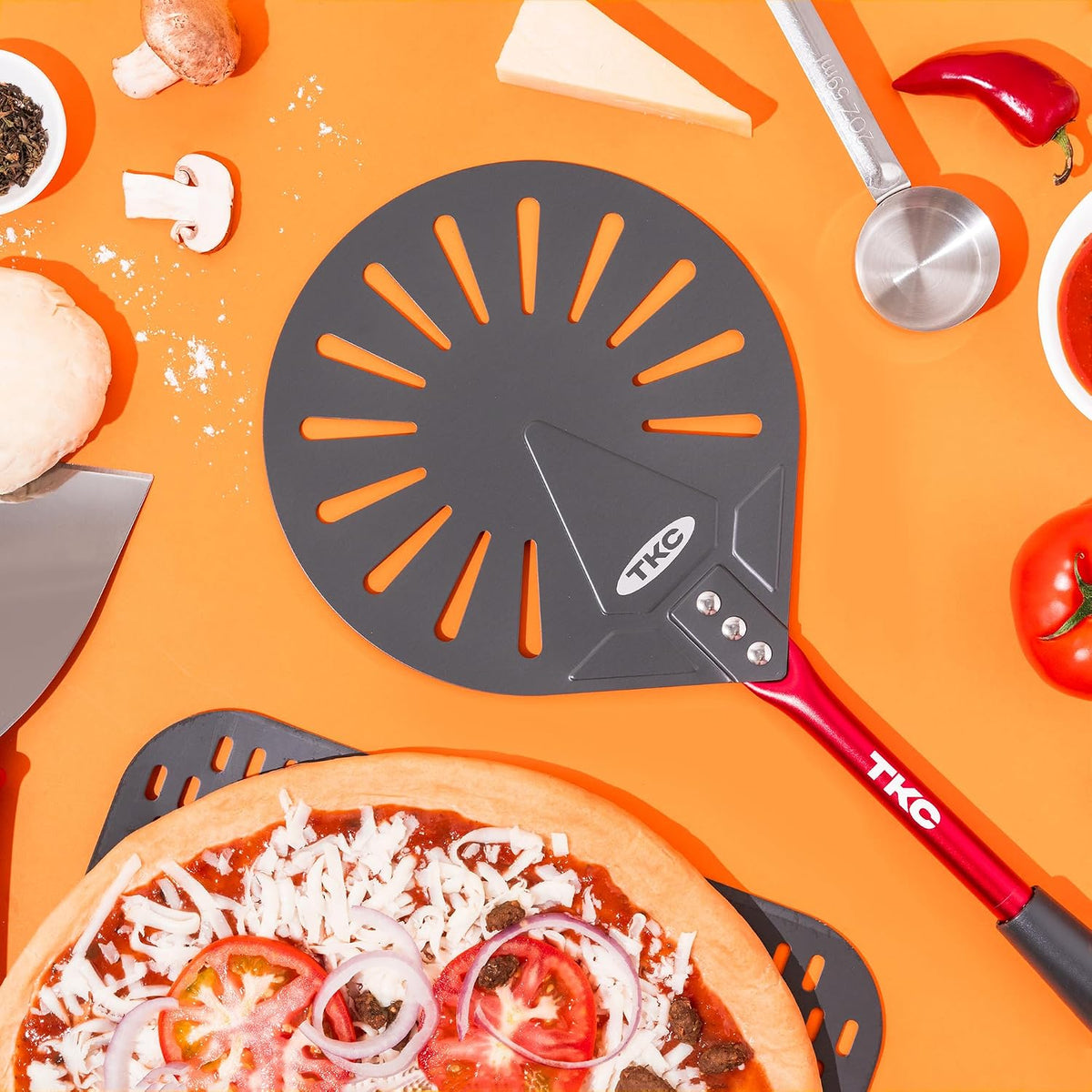 TKC Pizza Making Kit – Peel, Turning Peel & Cutter